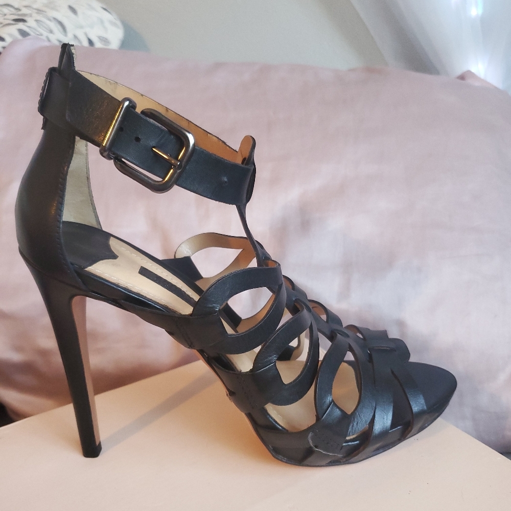 Schutz Atanado Black Caged High Heels Size 10